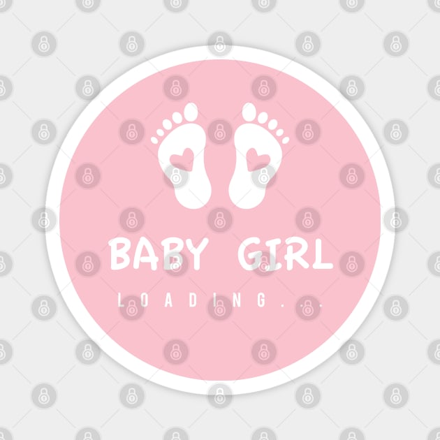 Baby girl loading Magnet by Inspire Creativity